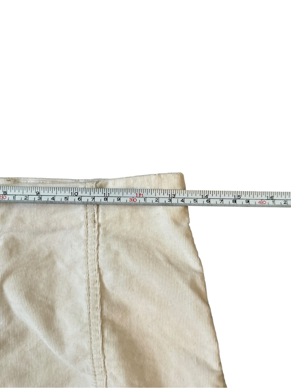 Free People Cream A-Line Stitch-Panel Mini Skirt - Picture 5 of 6